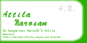 attila marosan business card